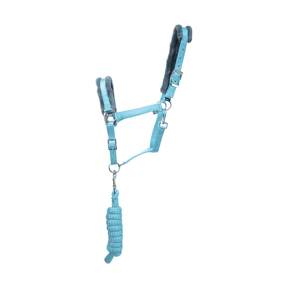 Hy Sport Active Head Collar & Lead Rope (Sky Blue)