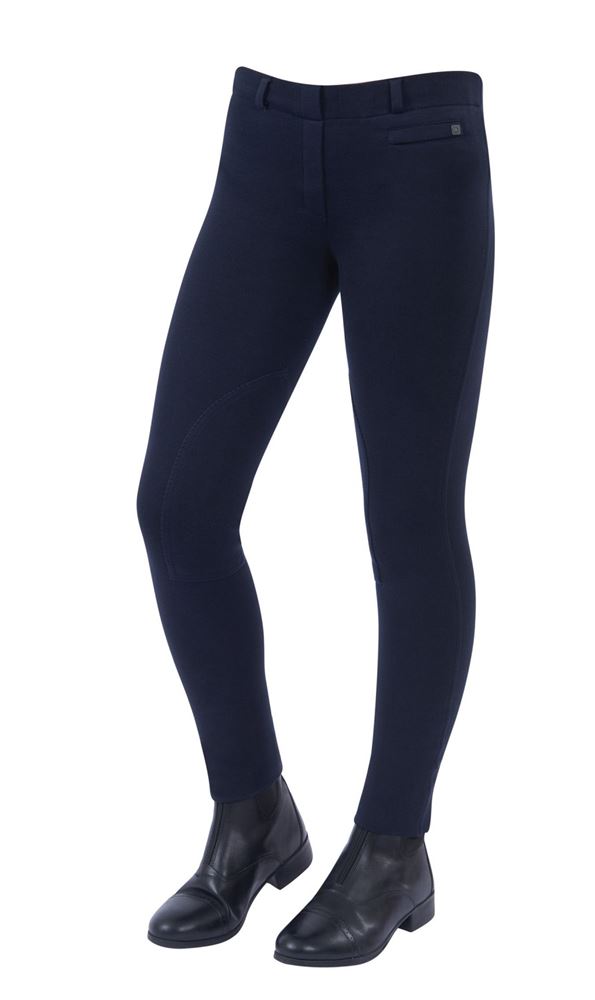 Dublin Child's Supa-Fit Pull On Knee Patch Jodhpurs (Navy)