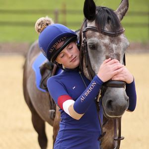 Shires Aubrion Team Long Sleeve Base Layer - Young Rider (Navy)