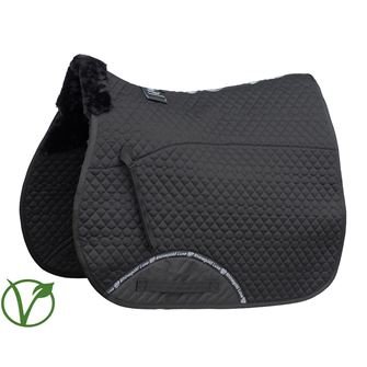 Rhinegold Luxe Fur Lined Saddle Cloth (Black/Black)