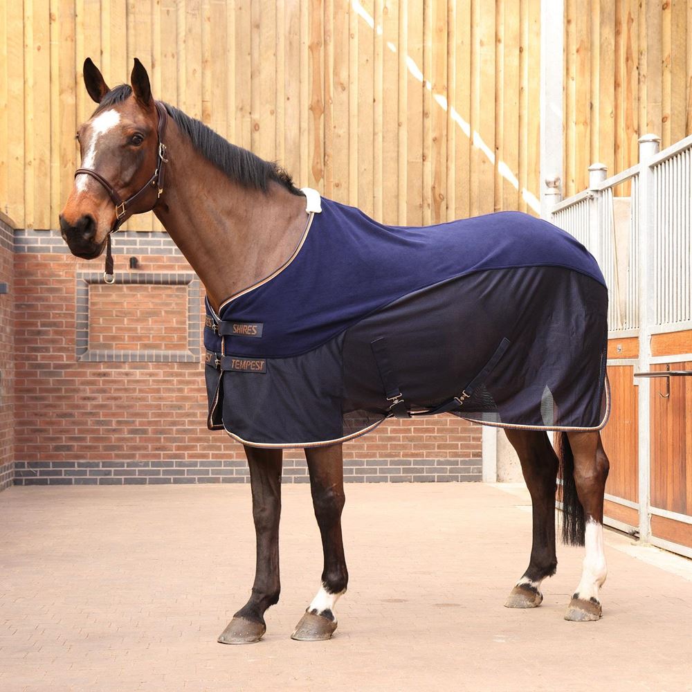 Shires Tempest Original Fleece/Mesh Cooler (Navy)
