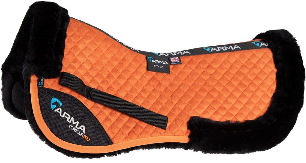 Shires ARMA Suede Half Pad (Burnt Orange)