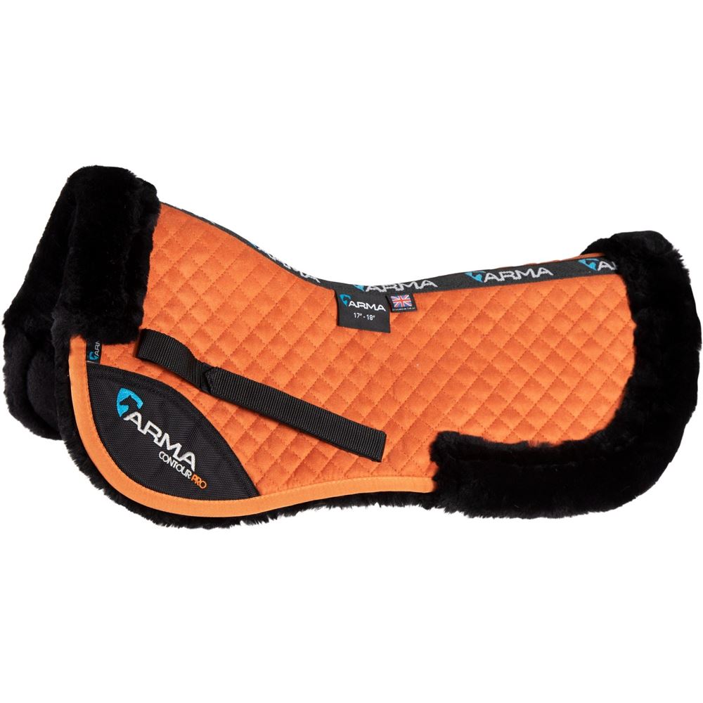 Shires ARMA Suede Half Pad (Burnt Orange)