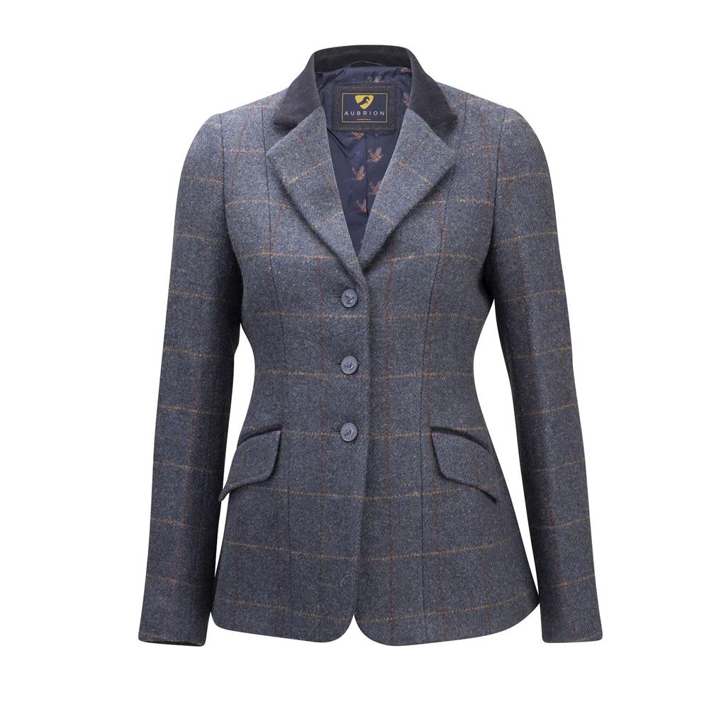 Shires Aubrion Saratoga Ladies Jacket (Juniper Navy Check)
