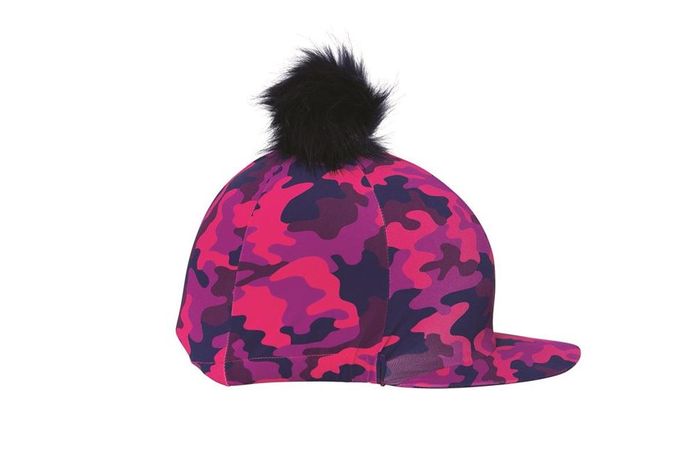 Hy Equestrian DynaForce Hat Cover (Raspberry/Navy)
