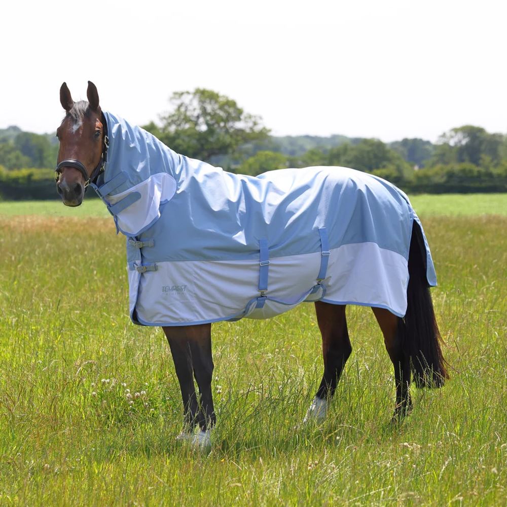 Shires Tempest Original Waterproof Fly Rug (Pale Blue)