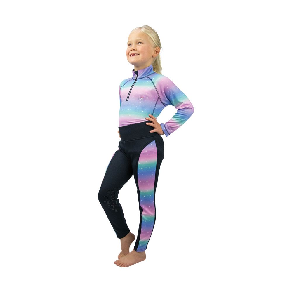 Dazzling Night Riding Tights by Little Rider - Child (Navy/Prismatic)
