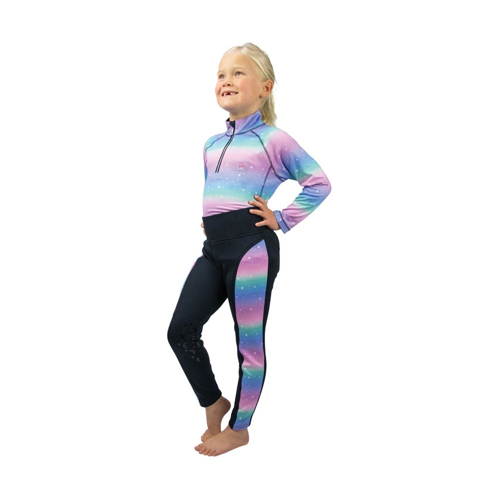 Dazzling Night Riding Tights by Little Rider - Child (Navy/Prismatic)