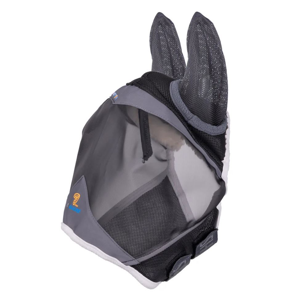 Shires FlyGuard Pro Air Motion Fly Mask with Ears (Dark Grey)