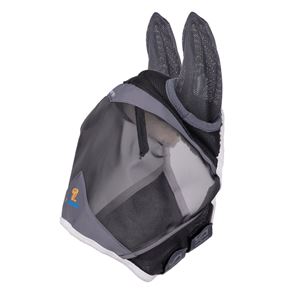 Shires FlyGuard Pro Air Motion Fly Mask with Ears (Dark Grey)