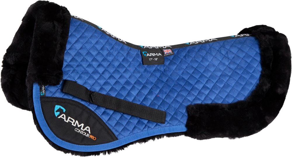 Shires ARMA Suede Half Pad (Royal Blue)