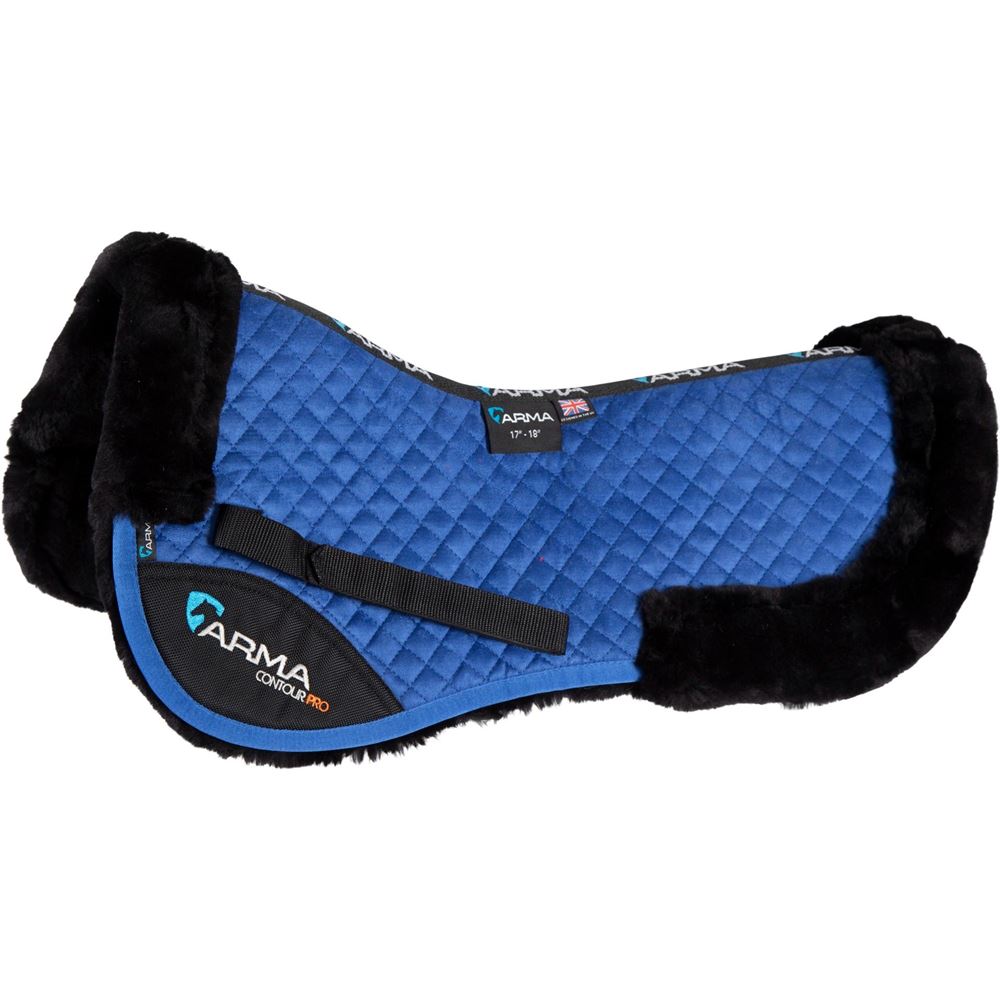 Shires ARMA Suede Half Pad (Royal Blue)