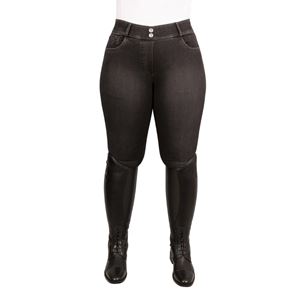 Hy Equestrian Ladies Elevate Style Denim Breeches (Black)