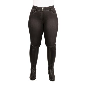 Hy Equestrian Ladies Elevate Style Denim Breeches (Black)