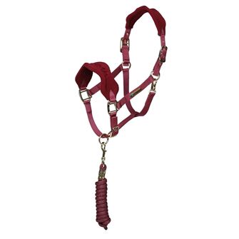 Shires ARMA Fleece Headcollar & Lead Rope (Burgundy)
