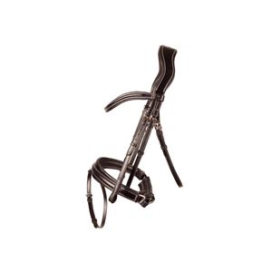 ProPresicce Pelle Crank Leather Bridle by Hy Equestrian (Brown/ Silver Hardware)