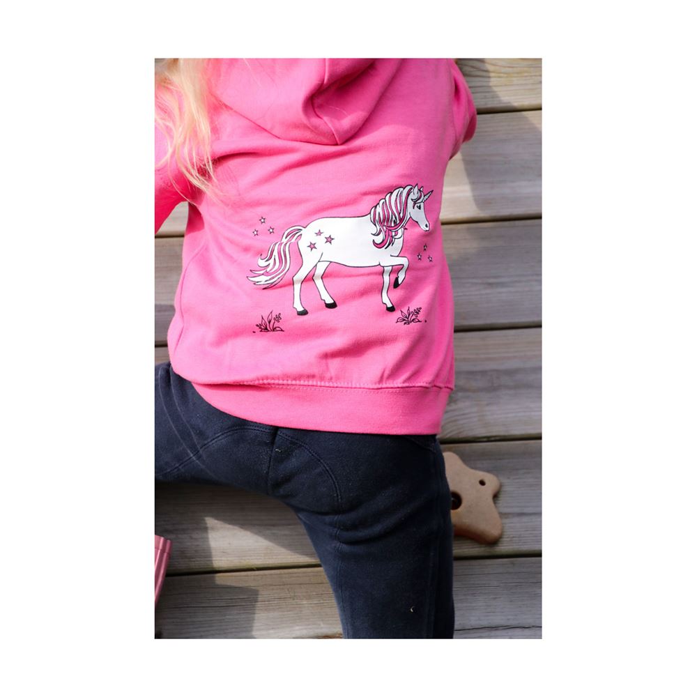British Country Collection Dancing Unicorn Hoodie - Child (Purple)