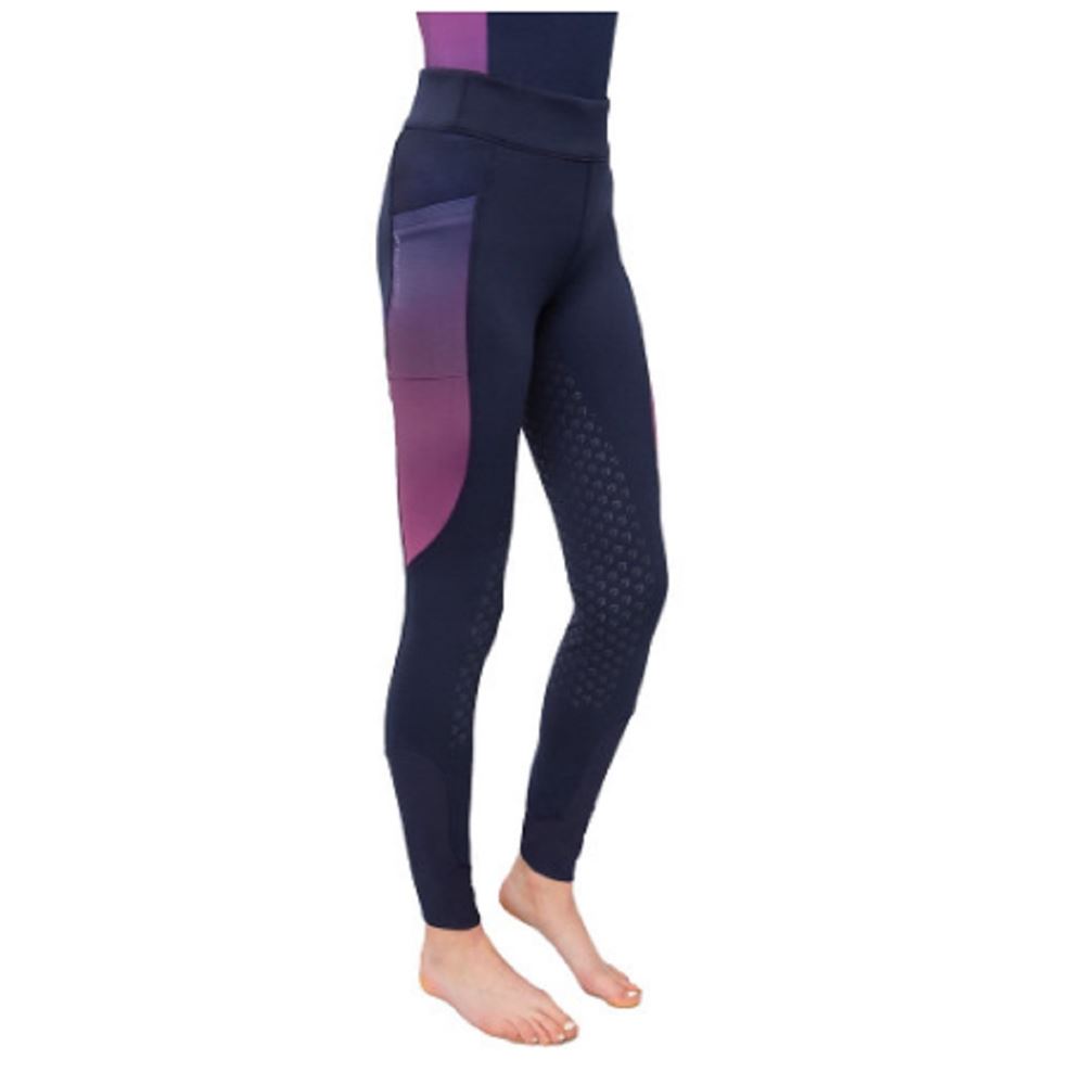 Hy Equestrian Synergy Elevate Riding Tights (Navy/Fig)