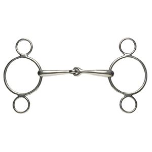 Korsteel Stainless Steel Jointed 2 Ring Dutch Gag Bit