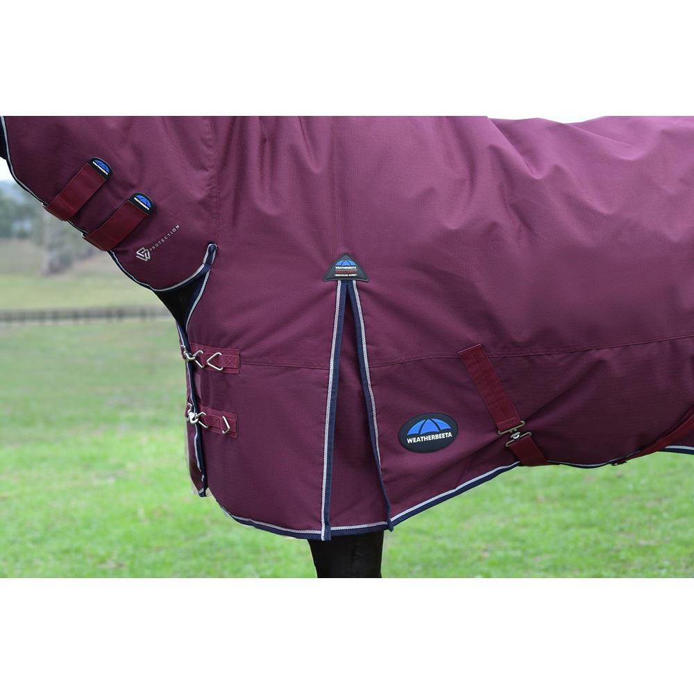 Weatherbeeta Comfitec Essential Turnout Combo - 50g (Burgundy/Navy)