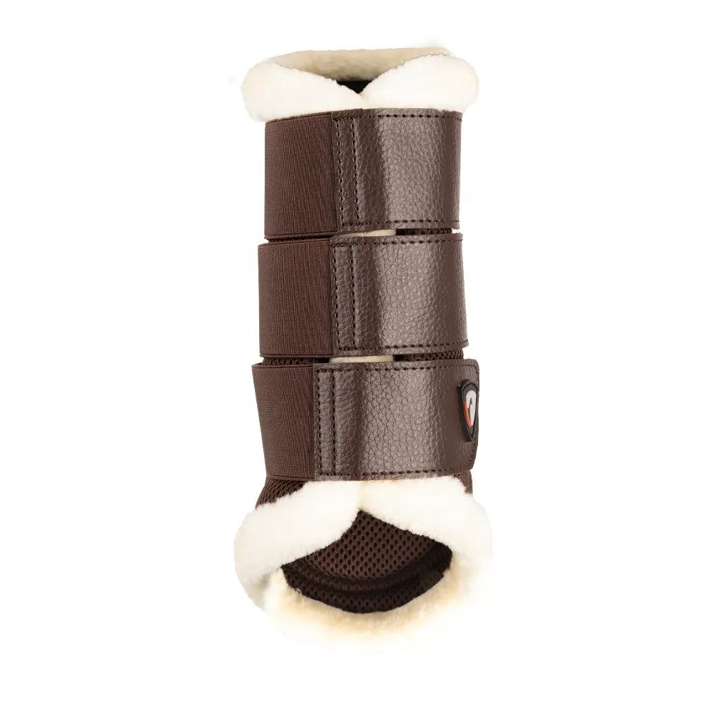 ProReaction Performance Air Mesh Brushing Boots by Hy Equestrian (Brown)