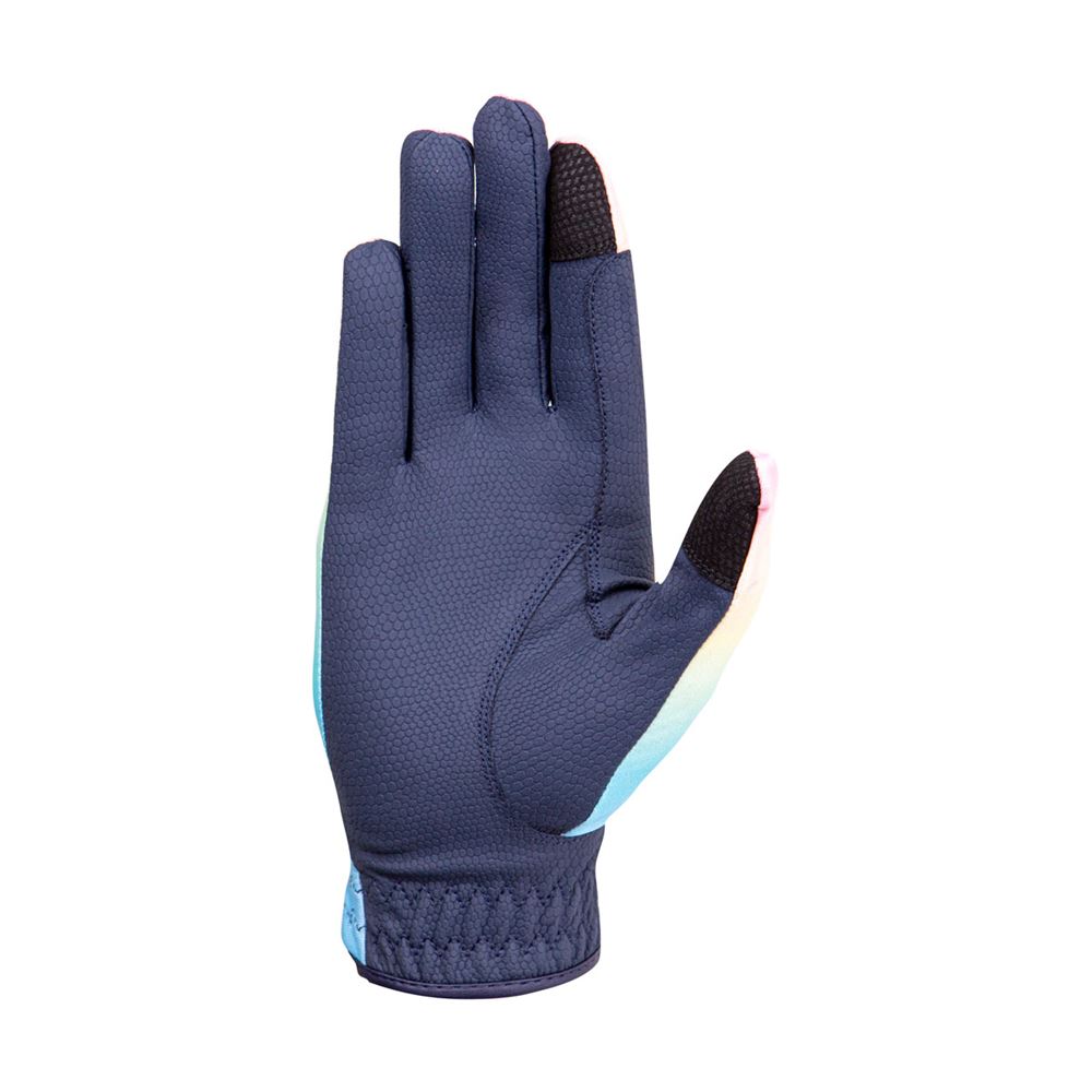 Hy Equestrian Ombre Riding Gloves - Child (Navy/Pastel)