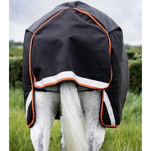 Horseware Rambo Supreme Turnout Medium 200g  (Black/Orange, Tan & Brown)