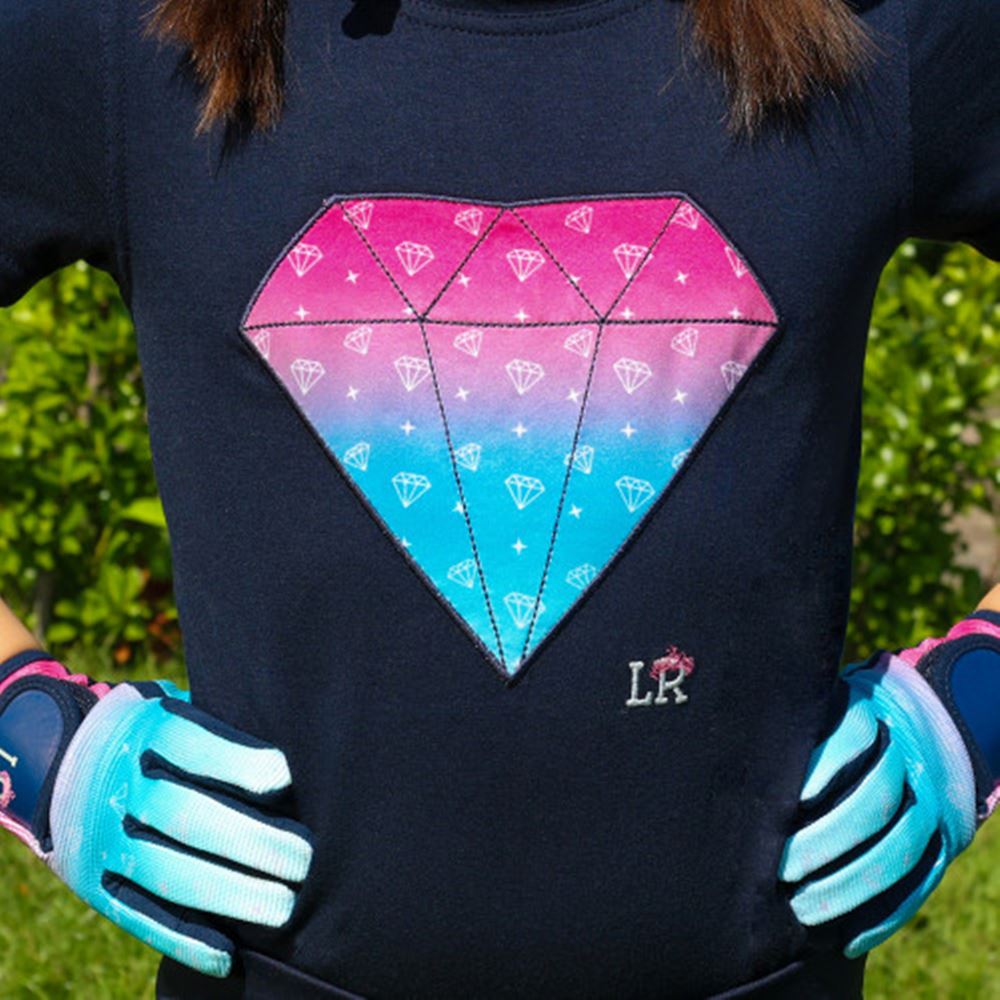 Dazzling Diamond T-Shirt by Little Rider (Navy)