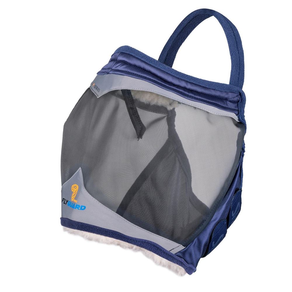 Shires Equestrian FlyGuard Pro Fine Mesh Earless Fly Mask (Navy)