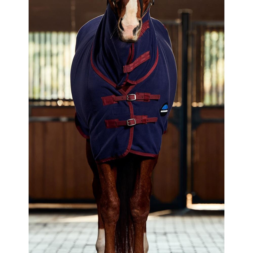 Weatherbeeta Anti-Static Fleece Cooler Combo (Navy/Burgundy)