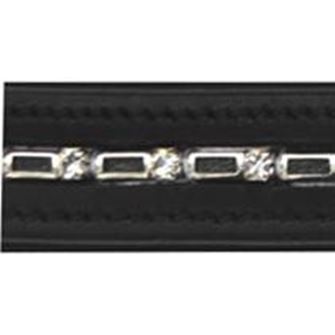 JHL Square Linked Diamonte Browband - Pony (brown) *Clearance*