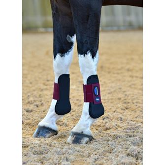 Weatherbeeta Tough-Tec Prime Open Front Boots (Black/Burgundy)