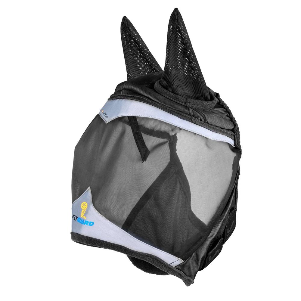 Shires FlyGuard Pro Fine Mesh Fly Mask with Ears (Jet) 