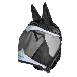 Shires FlyGuard Pro Fine Mesh Fly Mask with Ears (Jet) 
