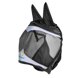 Shires FlyGuard Pro Fine Mesh Fly Mask with Ears (Jet) 