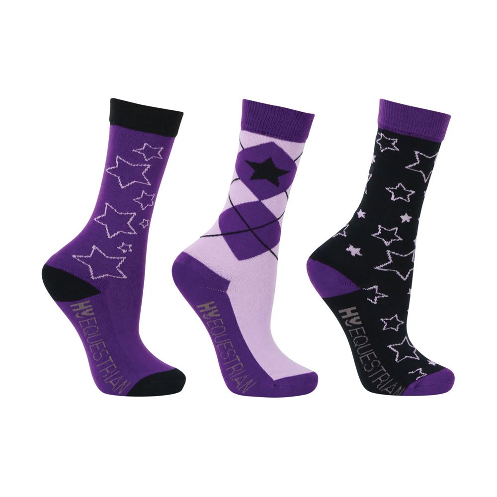 Hy Equestrian Stella Children's Socks (3 pack)
