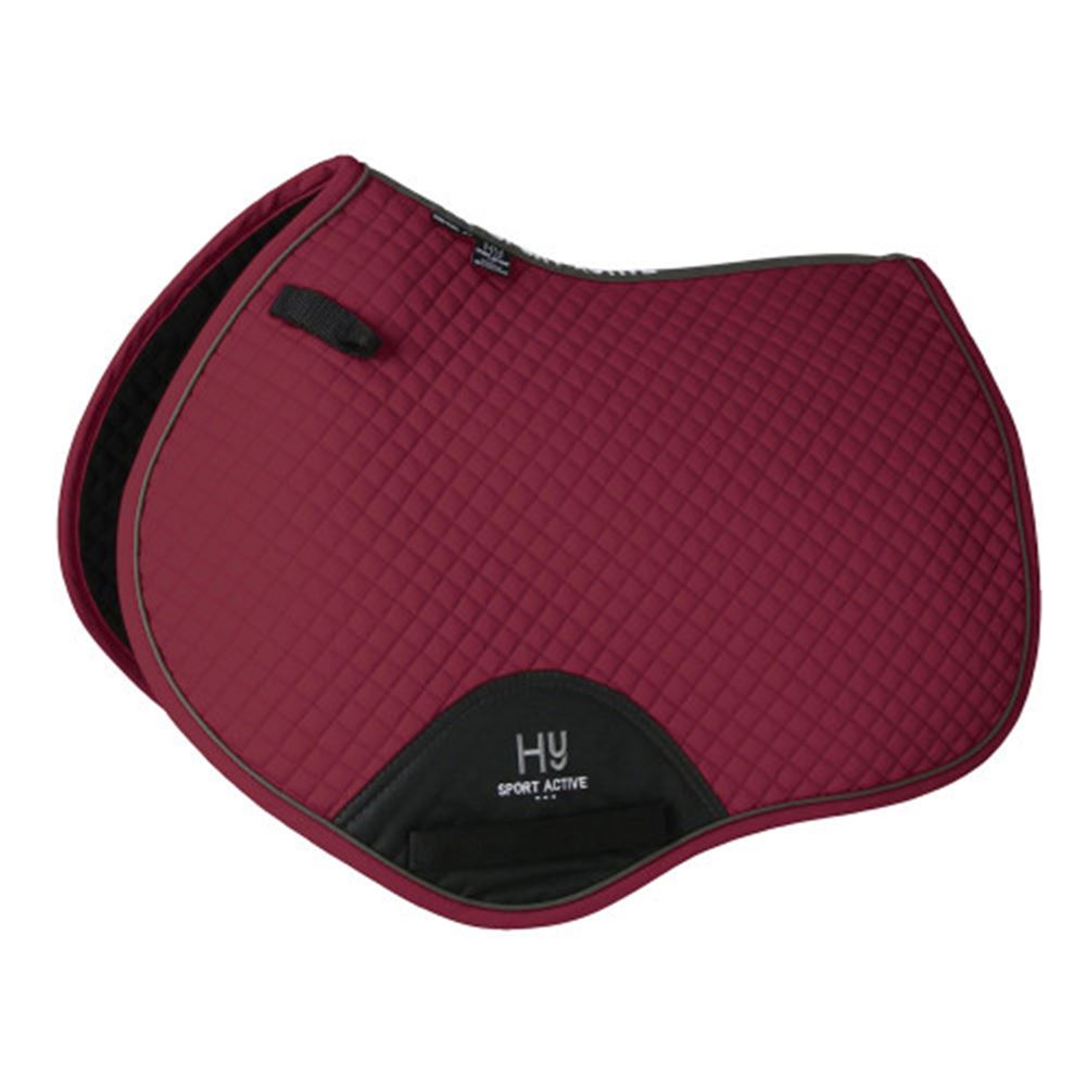 Hy Sport Active Close Contact Saddle Pad (Vivid Merlot)