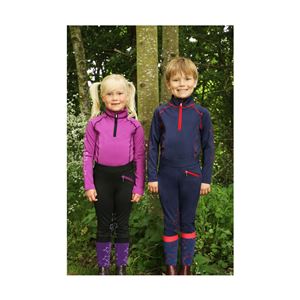 Hy Equestrian Stella Children's Base Layer (Navy/Red)