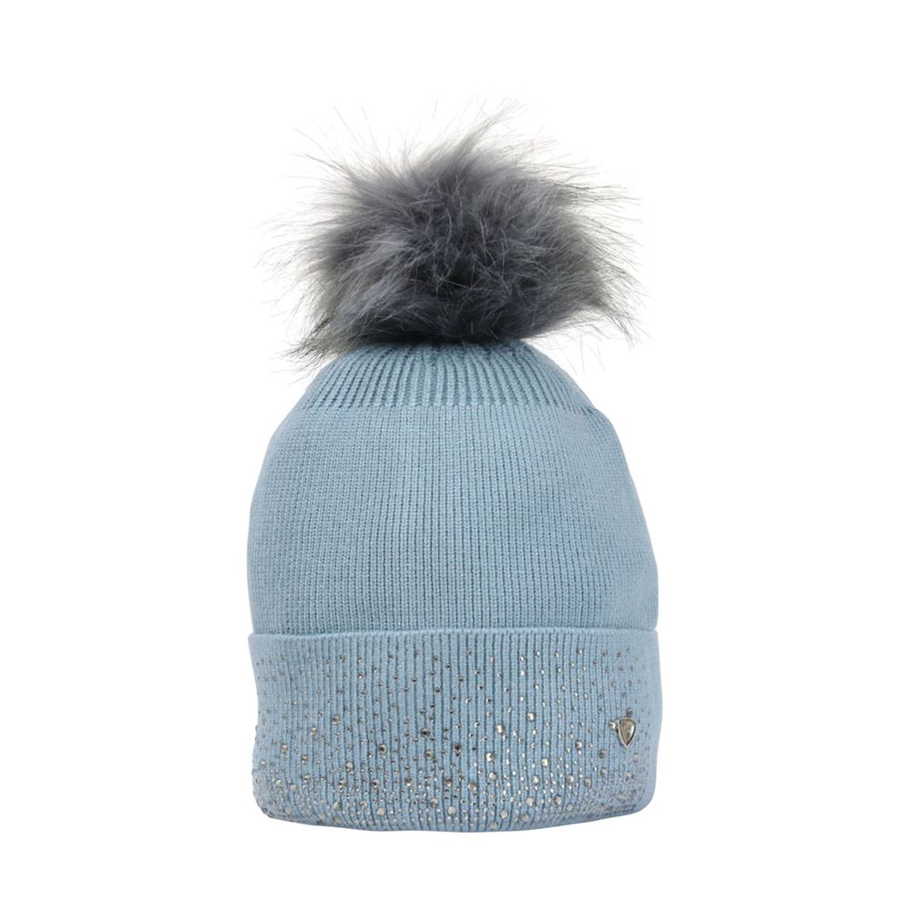 Hy Equestrian Synergy Diamante Bobble Hat (Aqua)