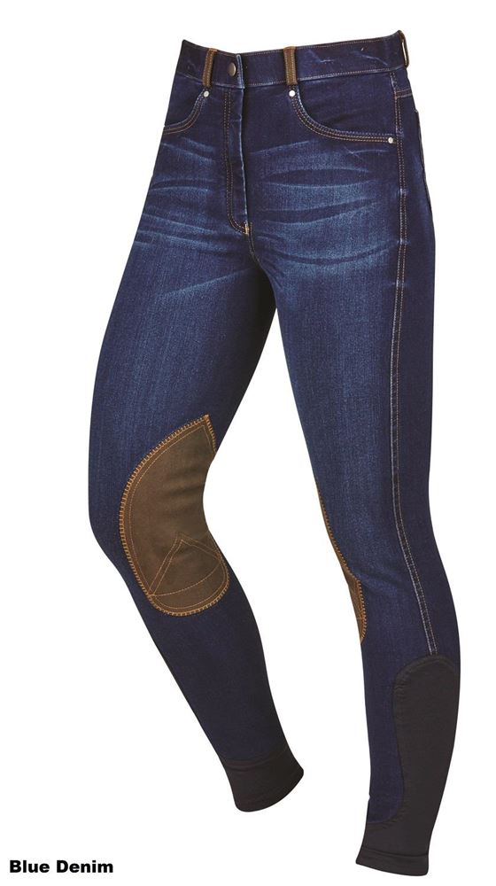 Dublin Shona Knee Patch Denim Ladies Breeches