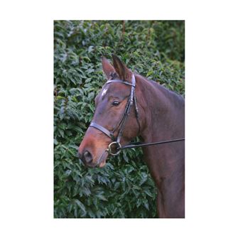 Hy Equestrian Hunter Bridle with Rubber Grip Reins (Brown)