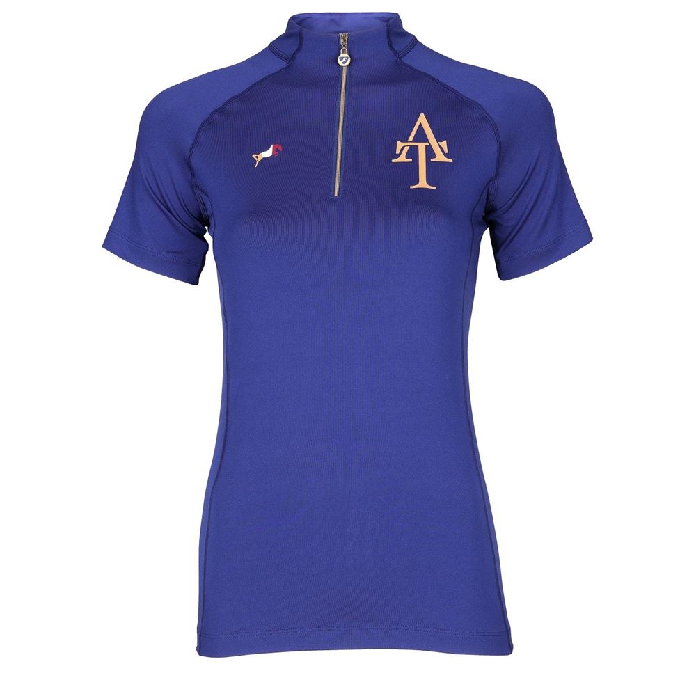 Shires Aubrion Team Ladies Short Sleeve Base Layer (Navy)