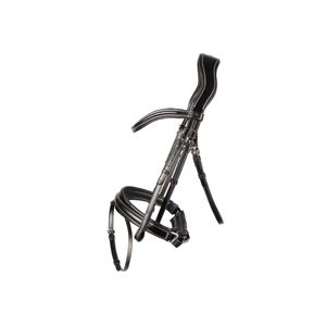 ProPresicce Pelle Crank Leather Bridle by Hy Equestrian (Black with Silver Hardware)