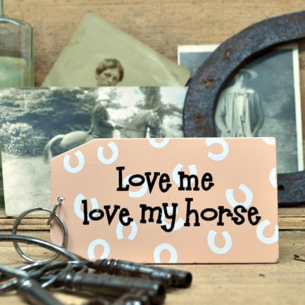 Jenkinsons Wooden Key Ring - Love me Love Horse