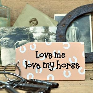 Jenkinsons Wooden Key Ring - Love me Love Horse