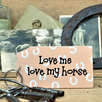 Jenkinsons Wooden Key Ring - Love me Love Horse