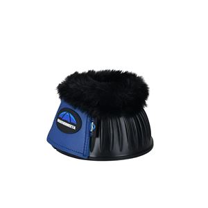 Weatherbeeta Tough-Tec Prime Fleece Trim Rubber Bell Boots (Black/Cobalt)