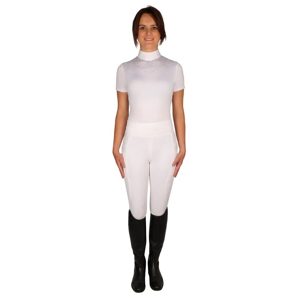 Hy Equestrian Roka Regal Ladies Riding Tights (White)