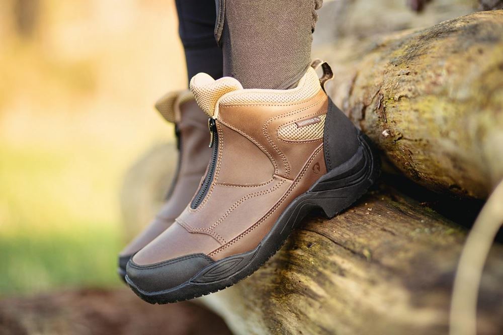 Hy Equestrian Cromford Short Zip Boots (Brown)