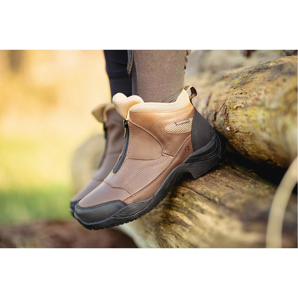 Hy Equestrian Cromford Short Zip Boots (Brown)